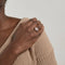 Bague 53 Bague en or blanc 18 carats, quartz rose et tourmalines 58 Facettes