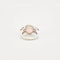 Bague 53 Bague en or blanc 18 carats, quartz rose et tourmalines 58 Facettes