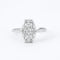 Bague 60.5 Bague Art déco tonneau en or gris 18 carats et platine, diamants 58 Facettes