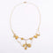 Collier Collier draperie aux œillets en or jaune 18 carats et perles 58 Facettes