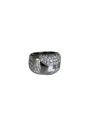 Bague 49 Cartier Nouvelle Vague - Bague jonc en or gris et diamants 58 Facettes