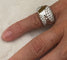 Bague 49 Cartier Nouvelle Vague - Bague jonc en or gris et diamants 58 Facettes
