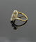 Bague 55 Bague Belle Époque - Trio de diamants en or jaune et platine 58 Facettes