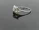 Bague 65 Bague vintage carrée en or gris 18k et diamants 58 Facettes