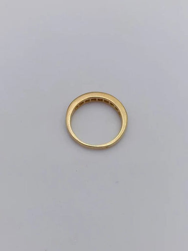 Bague 53 Bague demi-alliance en or 18k sertie rail et diamants 58 Facettes