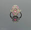 Bague 52 Bague ovale fin XIXe en or jaune 18K rubis et diamants 58 Facettes