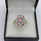 Bague 52 Bague ovale fin XIXe en or jaune 18K rubis et diamants 58 Facettes
