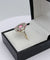 Bague 52 Bague ovale fin XIXe en or jaune 18K rubis et diamants 58 Facettes