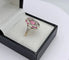 Bague 52 Bague ovale fin XIXe en or jaune 18K rubis et diamants 58 Facettes