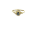 Bague 57 Bague tourbillon en or jaune 18k avec saphir ovale et diamants 58 Facettes