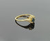 Bague 57 Bague tourbillon en or jaune 18k avec saphir ovale et diamants 58 Facettes