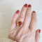 Bague 54 Bague rétro des années 50 en or 18K et saphir orange 58 Facettes