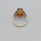 Bague 54 Bague rétro des années 50 en or 18K et saphir orange 58 Facettes