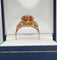 Bague 54 Bague rétro des années 50 en or 18K et saphir orange 58 Facettes