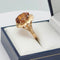 Bague 54 Bague rétro des années 50 en or 18K et saphir orange 58 Facettes