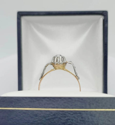 Bague 52.5 Bague solitaire en or 18K bicolore avec diamant 58 Facettes