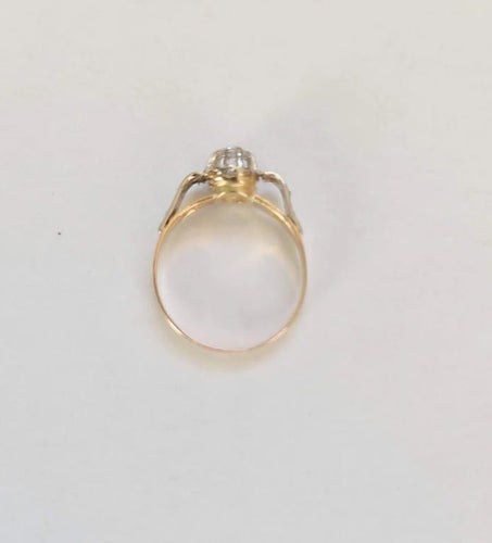 Bague 52.5 Bague solitaire en or 18K bicolore avec diamant 58 Facettes