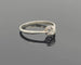 Bague 53 Bague solitaire vintage en or gris 18K avec diamant 58 Facettes