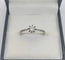 Bague 53 Bague solitaire vintage en or gris 18K avec diamant 58 Facettes