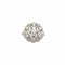 Bague 53 Bague vintage en platine en fleur sertie de diamants 58 Facettes