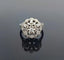 Bague 53 Bague vintage en platine en fleur sertie de diamants 58 Facettes