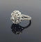 Bague 53 Bague vintage en platine en fleur sertie de diamants 58 Facettes