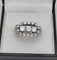 Bague 57 Carl Bucherer - Bague vintage imposante en or gris 18K et diamants 58 Facettes