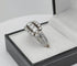 Bague 57 Carl Bucherer - Bague vintage imposante en or gris 18K et diamants 58 Facettes