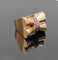 Bague 51 Bague nœud tank Art déco en or jaune 18K et rubis 58 Facettes