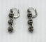 Boucles d'oreilles Dormeuses longues en or gris 18K serties de diamants 58 Facettes