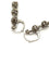 Boucles d'oreilles Dormeuses longues en or gris 18K serties de diamants 58 Facettes