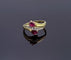 Bague 52.5 Bague Toi & Moi vintage en or jaune 18K avec rubis poire et diamants 58 Facettes