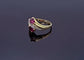 Bague 52.5 Bague Toi & Moi vintage en or jaune 18K avec rubis poire et diamants 58 Facettes