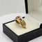 Bague 55 Bague jarretière vintage en or jaune 18k avec rubis et diamants 58 Facettes