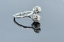 Bague 56 Bague Toi & Moi en or gris 18K et diamants 58 Facettes