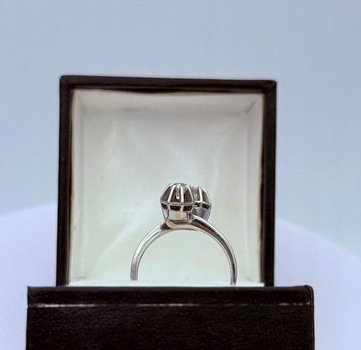Bague 56 Bague Toi & Moi en or gris 18K et diamants 58 Facettes