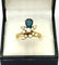 Bague 58 Bague duchesse vintage en or jaune 18K sertie de saphir et diamants 58 Facettes