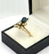 Bague 58 Bague duchesse vintage en or jaune 18K sertie de saphir et diamants 58 Facettes