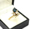 Bague 58 Bague duchesse vintage en or jaune 18K sertie de saphir et diamants 58 Facettes
