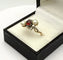 Bague 53 Bague trilogie ancienne en or 18K avec perles, grenat et diamants 58 Facettes