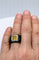 Bague 54 Guy Laroche - Bague en céramique noire en or jaune 18K, citrines et diamants 58 Facettes