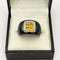 Bague 54 Guy Laroche - Bague en céramique noire en or jaune 18K, citrines et diamants 58 Facettes