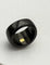 Bague 54 Guy Laroche - Bague en céramique noire en or jaune 18K, citrines et diamants 58 Facettes