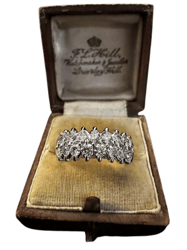 Bague 54 Bague en or blanc avec diamants 1,5 ct 58 Facettes