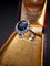 Bague 54 Bague ovale en or blanc 18 carats avec saphir et diamants 58 Facettes