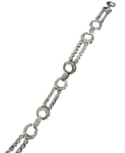 Bracelet Bracelet en or blanc 18 carats et diamants 2,5 ct 58 Facettes