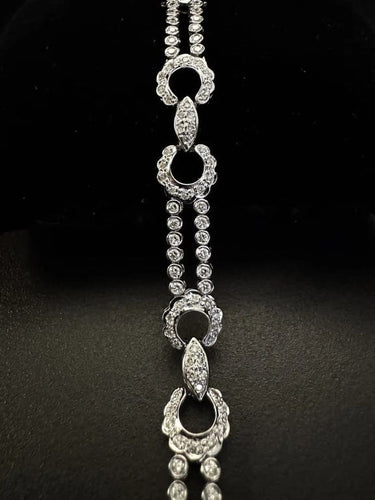 Bracelet Bracelet en or blanc 18 carats et diamants 2,5 ct 58 Facettes