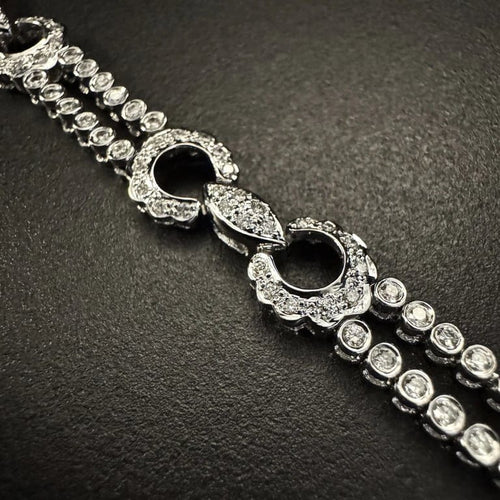 Bracelet Bracelet en or blanc 18 carats et diamants 2,5 ct 58 Facettes