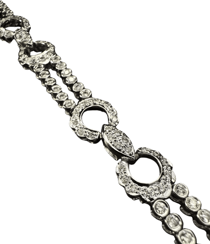 Bracelet Bracelet en or blanc 18 carats et diamants 2,5 ct 58 Facettes