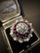 Bague 54 Bague vintage années 1950 en platine avec rubis et diamants 58 Facettes